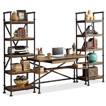 Open Office Wall Unit with 11 Shelves